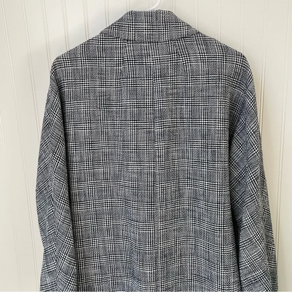 Veronica Beard Fiona Plaid Check Tweed Coat Size Medium Blue Multi